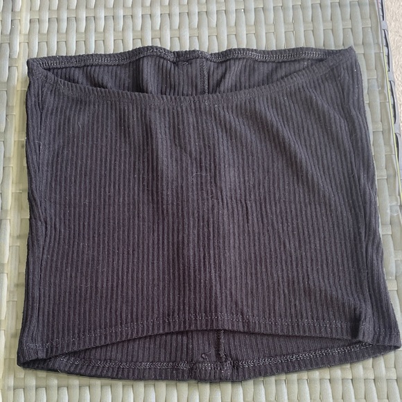 Black Button Tube Top - Picture 2 of 2